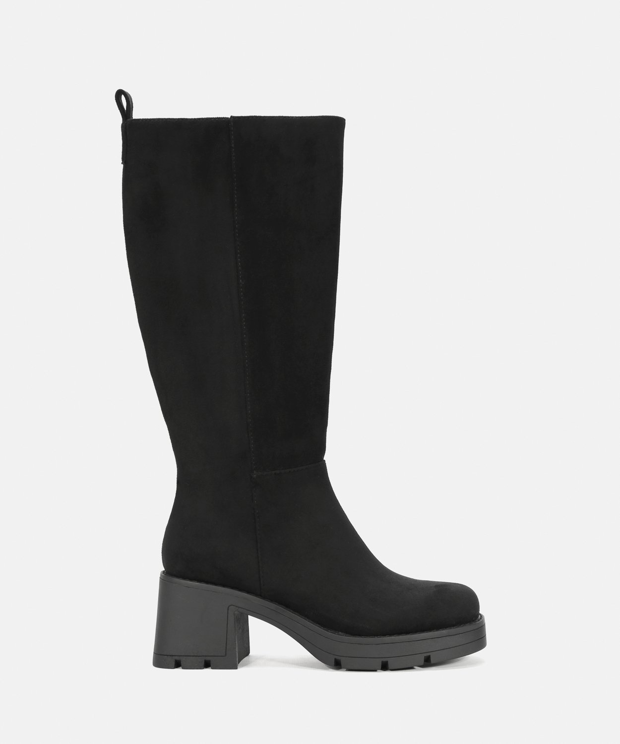 Botas negras ca&ntilde;a alta tac&oacute;n image number null